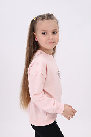 Toontoy Kız Çocuk Nakışlı Sweatshirt