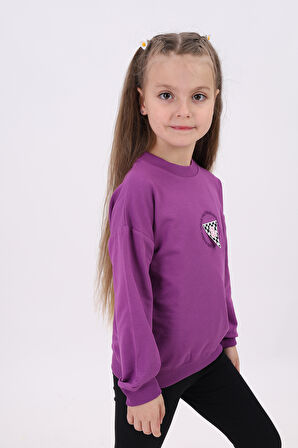 Toontoy Kız Çocuk Nakışlı Sweatshirt