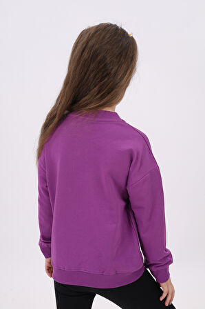 Toontoy Kız Çocuk Nakışlı Sweatshirt