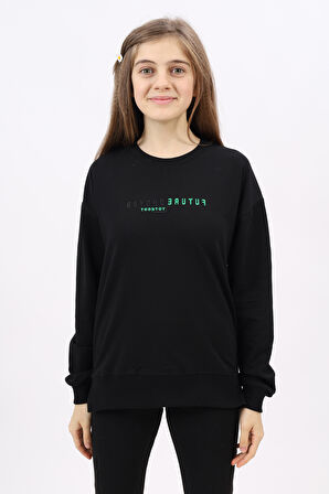 Toontoy Kız Çocuk Nakışlı Sweatshirt