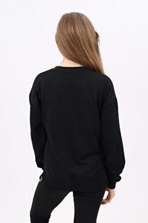 Toontoy Kız Çocuk Nakışlı Sweatshirt