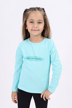 Toontoy Kız Çocuk Baskılı Tişört