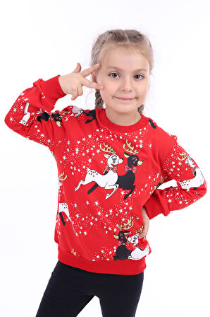 Toontoy Kız Çocuk Baskılı Sweatshirt