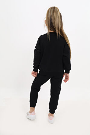 Toontoy Kız Çocuk Nakışlı Eşofman Takım