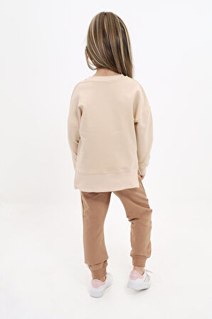 Toontoy Kız Çocuk Nakışlı Eşofman Takım