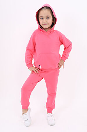 Toontoy Kız Çocuk Nakışlı Eşofman Takım