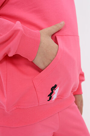 Toontoy Kız Çocuk Nakışlı Eşofman Takım