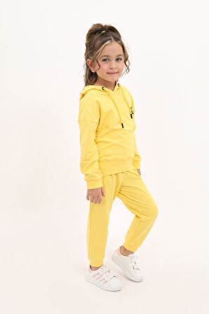 Toontoy Kız Çocuk Nakışlı Eşofman Takım