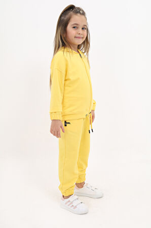 Toontoy Kız Çocuk Nakışlı Eşofman Takım