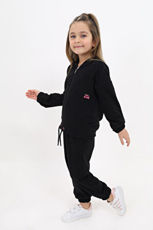 Toontoy Kız Çocuk Nakışlı Eşofman Takım