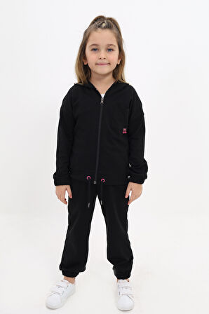 Toontoy Kız Çocuk Nakışlı Eşofman Takım