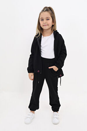 Toontoy Kız Çocuk Nakışlı Eşofman Takım