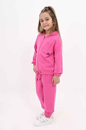 Toontoy Kız Çocuk Nakışlı Eşofman Takım