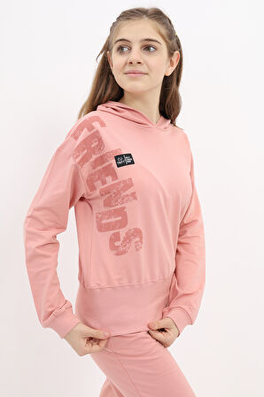 Toontoy Kız Çocuk Baskılı Eşofman Takım