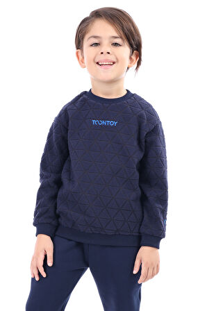 Toontoy Unisex Çocuk Nakışlı Sweatshirt