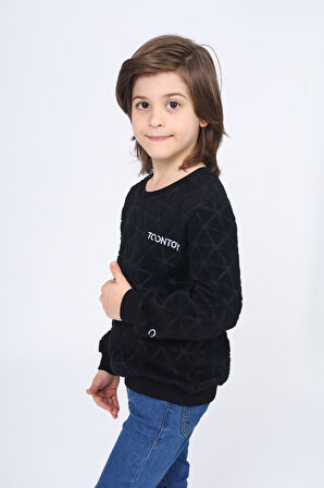 Toontoy Unisex Çocuk Nakışlı Sweatshirt