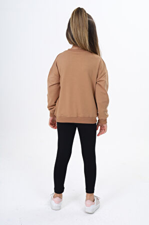 Toontoy Kız Çocuk Baskılı Taytlı Takım