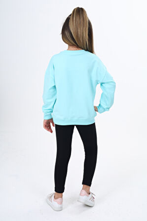 Toontoy Kız Çocuk Baskılı Taytlı Takım