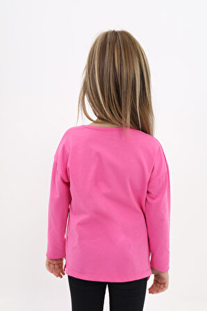 Toontoy Kız Çocuk Baskılı Tişört