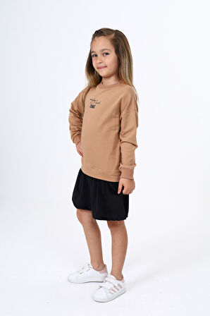 Toontoy Kız Çocuk Baskılı Elbise