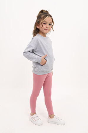 Toontoy Kız Çocuk Nakışlı Taytlı Takım