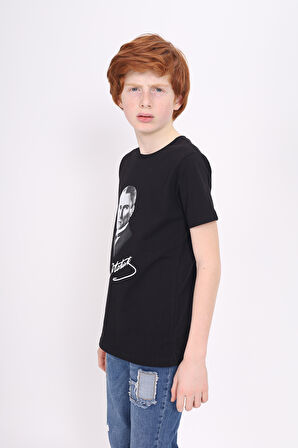 Toontoy Unisex Çocuk Atatürk Baskılı Tişört
