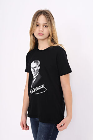 Toontoy Unisex Çocuk Atatürk Baskılı Tişört