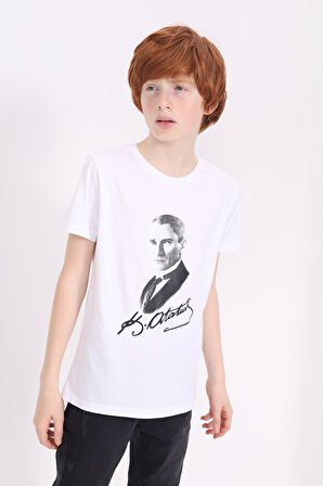 Toontoy Unisex Çocuk Atatürk Baskılı Tişört