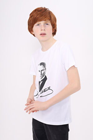 Toontoy Unisex Çocuk Atatürk Baskılı Tişört