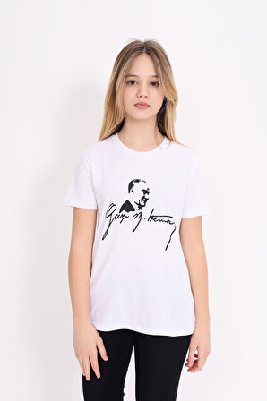 Toontoy Unisex Çocuk Atatürk Baskılı Tişört