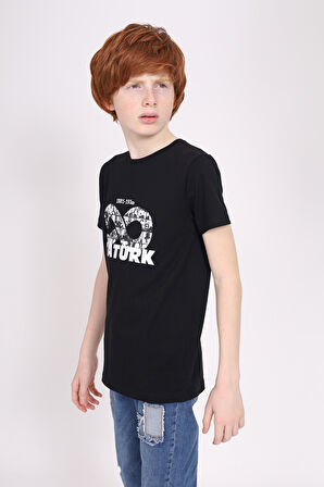 Toontoy Unisex Çocuk Atatürk Baskılı Tişört