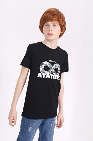 Toontoy Unisex Çocuk Atatürk Baskılı Tişört