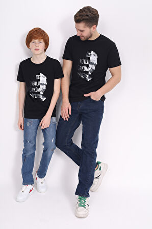 Toontoy Unisex Çocuk Atatürk Baskılı Tişört