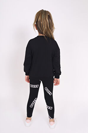 Toontoy Kız Çocuk Nakışlı Taytlı Takım