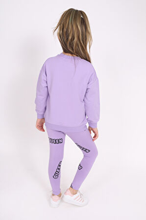 Toontoy Kız Çocuk Nakışlı Taytlı Takım