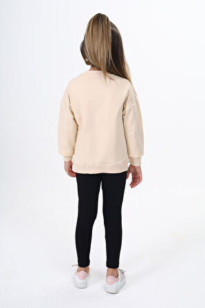 Toontoy Kız Çocuk Nakışlı Taytlı Takım