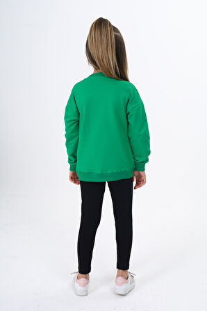 Toontoy Kız Çocuk Nakışlı Taytlı Takım