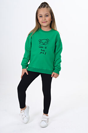 Toontoy Kız Çocuk Nakışlı Taytlı Takım