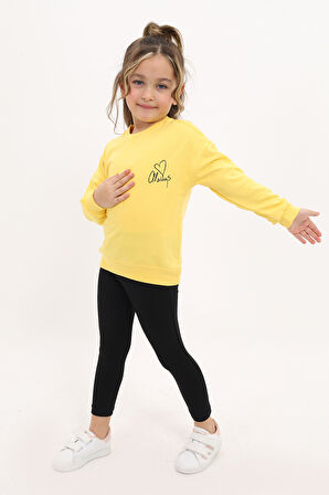 Toontoy Kız Çocuk Nakışlı Taytlı Takım