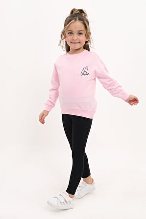 Toontoy Kız Çocuk Nakışlı Taytlı Takım