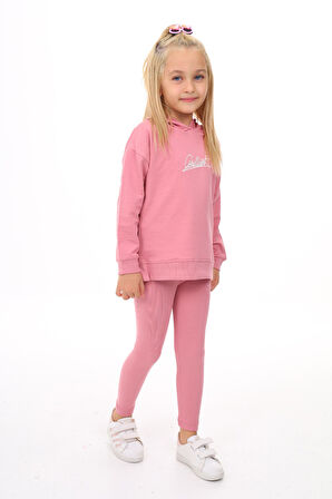 Toontoy Kız Çocuk Nakışlı Taytlı Takım