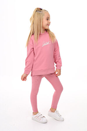 Toontoy Kız Çocuk Nakışlı Taytlı Takım