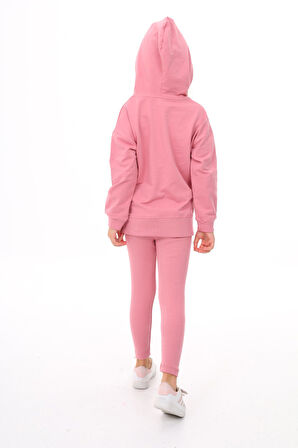 Toontoy Kız Çocuk Nakışlı Taytlı Takım