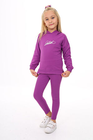 Toontoy Kız Çocuk Nakışlı Taytlı Takım