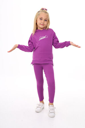 Toontoy Kız Çocuk Nakışlı Taytlı Takım