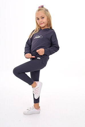 Toontoy Kız Çocuk Nakışlı Taytlı Takım