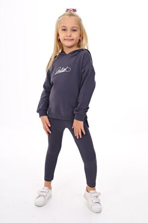 Toontoy Kız Çocuk Nakışlı Taytlı Takım