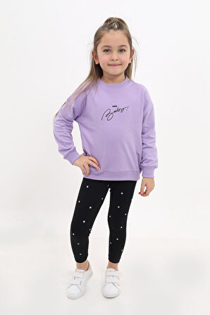 Toontoy Kız Çocuk Nakışlı Taytlı Takım