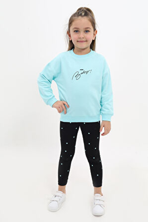 Toontoy Kız Çocuk Nakışlı Taytlı Takım