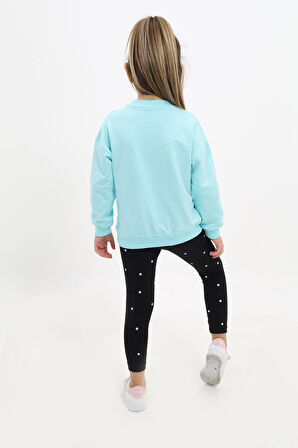 Toontoy Kız Çocuk Nakışlı Taytlı Takım